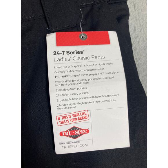 TRU-SPEC Women's Cargo Pants Size 2 Black Straight Leg Casual NEW - Picture 7 of 13